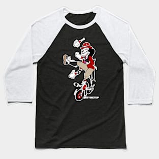 Juggler Clown Girl Pin Up Baseball T-Shirt